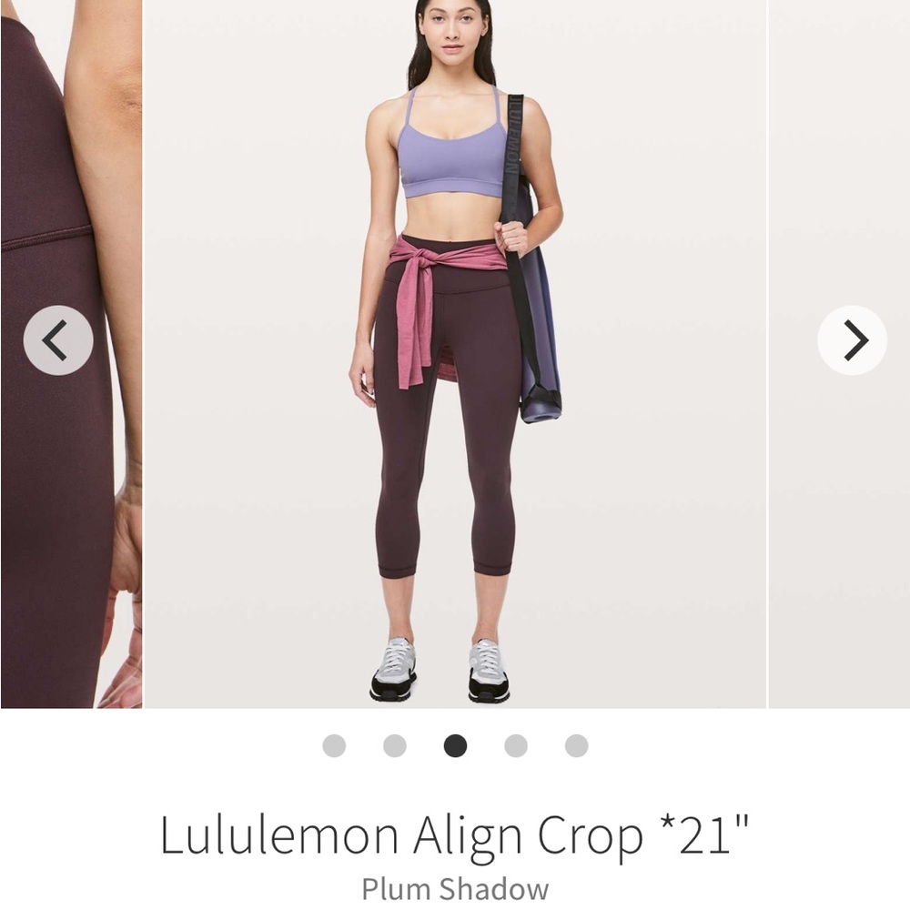 Lululemon Align Leggings Size 6 Plum Shadow Crop 21 inches